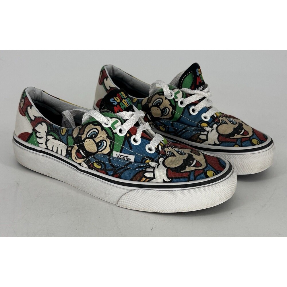 Vans x Nintendo Super Mario Bros Game Over Shoes Womens 6 Mens 4.5 Mario Luigi